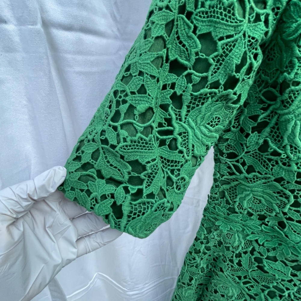 Valentino, Lace Dress, Emerald Green, XS - Picture 7 of 16